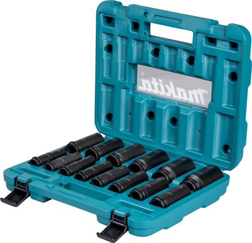 MAKITA jeu de clés à douilles allongées 1/2" carré IMPACT NOIR 14 pcs E-16586