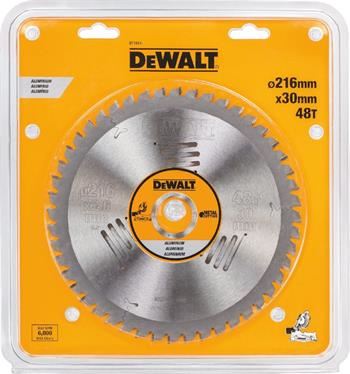 DeWALT Lame de scie TCG -5°, aluminium, 216 x 30 mm, 48 dents DT1914