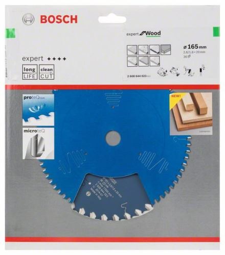 BOSCH Lame de scie Expert pour le bois 165 x 20 x 2,6 mm, 36 2608644023