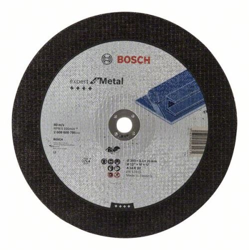 BOSCH Disque à tronçonner droit Expert pour métal A 24 R BF, 300 mm, 20,00 mm, 3,5 mm 2608600706