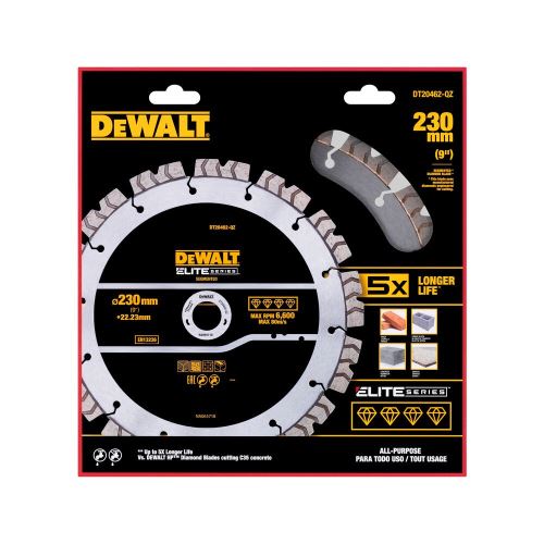 Lame de scie diamantée segmentée DeWALT, 230 mm DT20462