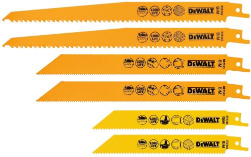 Jeu de lames de scie DeWALT dans un coffret de rangement / 2 × DT2345, DT2349, 2 × DT2353 / (6 pièces) DT2444