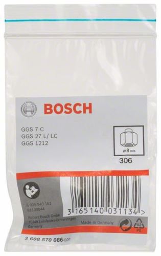 BOSCH Pince de serrage avec écrou de serrage 8 mm 2608570086