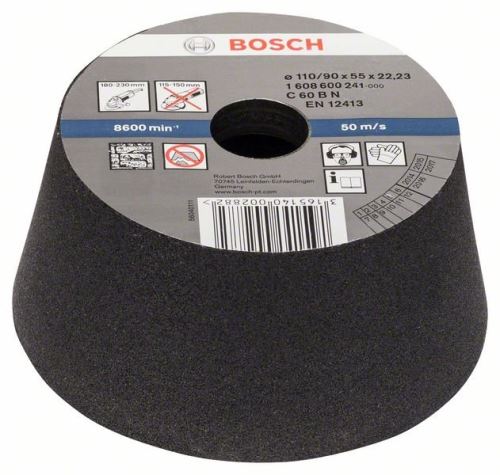 BOSCH Pot de broyage, conique - pierre/béton 90 mm, 110 mm, 55 mm, 60 1608600241