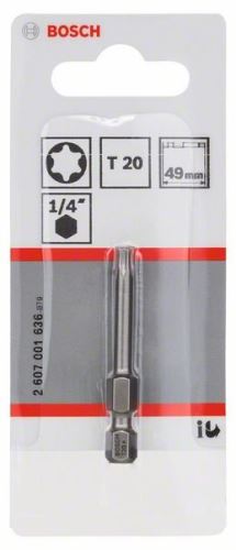 BOSCH Embout de tournevis extra dur Extra-Hart T20, 49 mm 2607001636