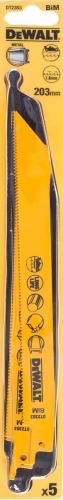 Lame de scie DeWALT 203 mm pour métaux, tôles, tuyaux et profilés de 3 à 8 mm (5 pièces) DT2353