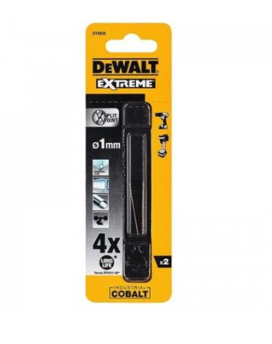 DeWALT Foret à métaux HSS-E COBALT 1,0 x 34 mm (2 pièces) DT4958