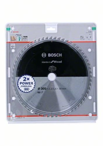 Lame de scie BOSCH pour scies sans fil ; Norme pour le bois 305x30x2,2/1,6x60T 2608837742