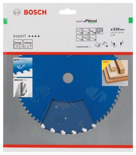 BOSCH Lame de scie Expert pour le bois 210 x 30 x 2,8 mm, 30 2608644058