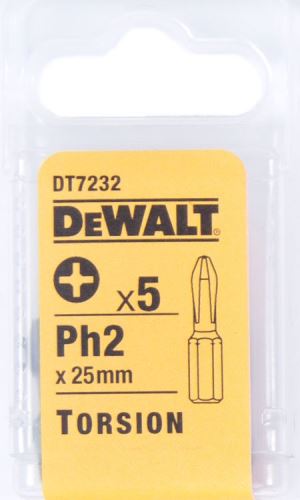 Embouts de tournevis DeWALT PH Torsion PH2-25 mm (5 pièces) DT7232