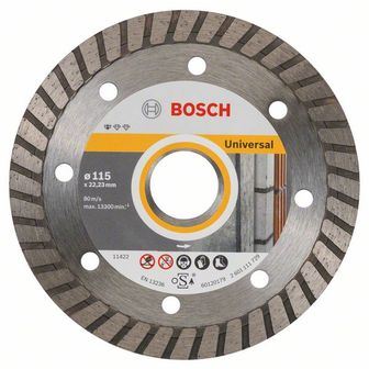 BOSCH Disque à tronçonner diamanté Standard pour Universal Turbo 125 x 22,23 x 2 x 10 mm (10 pièces) 2608603250