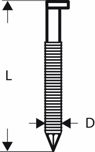 BOSCH SN34DK 90R Clous à tête en D en bande 3,1 mm, 90 mm, non revêtus, rainurés (2500 pièces) 2608200018