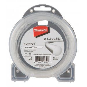 MAKITA fil nylon 1,3 mm, 15m, blanc, rond E-02727