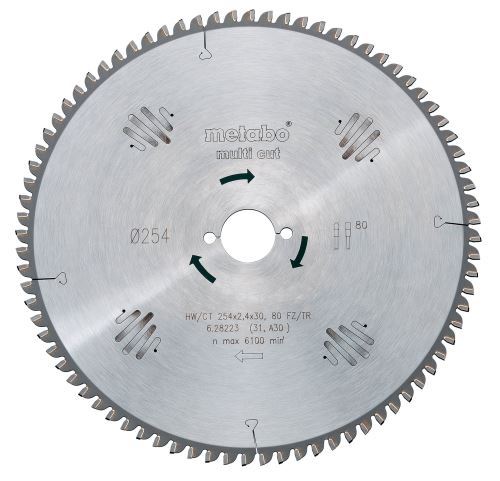 METABO Lame de scie pour KGS 254 HW/CT 254 x 30 mm, 80 dents 628223000