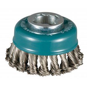 MAKITA Brosse coupe en fil d'acier inoxydable tressé diamètre 0,5 mm X-LOCK 80 mm D-73330