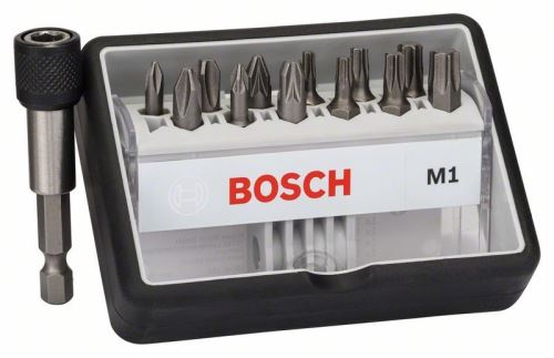 BOSCH jeu d'embouts de tournevis (12+1) Robust Line, M Extra-Hart 25 mm, jeu (12+1) pièces 2607002563