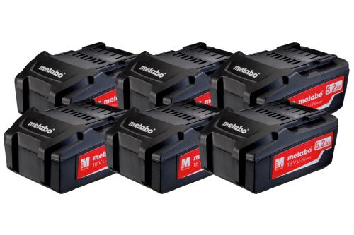 METABO Batterie Li-Power Li-Power 18 V/5,2 Ah (6 pièces) 625152000