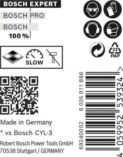 BOSCH EXPERT CYL-9 MultiConstruction 5,5x50,10pièces 2608900639