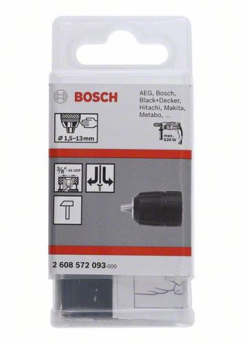 BOSCH Mandrins à serrage rapide jusqu'à 13 mm 1,5-13 mm, 3/8" – 24 2608572093