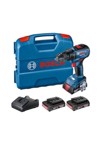 Bosch Perceuse-visseuse sans fil, Set professionnel GSR 18V-50 + 3x batterie 2,0 Ah + mallette 06019H5005