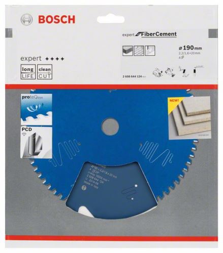 BOSCH Lame de scie Expert pour fibrociment 190 x 20 x 2,2 mm, 4 2608644124