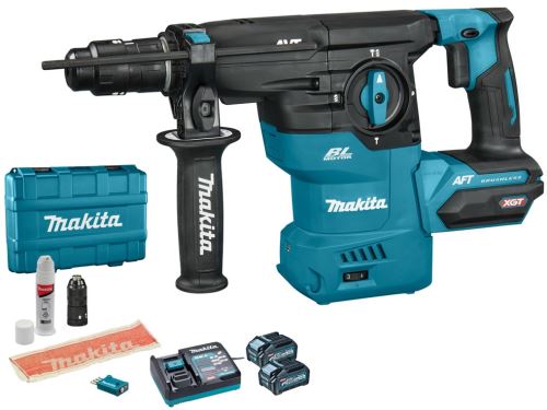 Marteau Makita Aku avec mandrin remplaçable et AWS Li-ion XGT 40V/4.0Ah, coffret HR009GM203