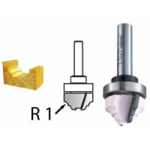 MAKITA Fraise à profilé avec tige de roulement 8 mm, 22x13x54 mm D-48262