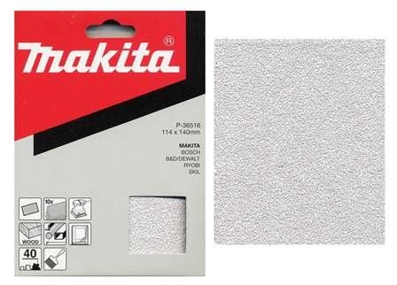 Papier abrasif MAKITA 114x140 mm K100, 10 pièces P-36544