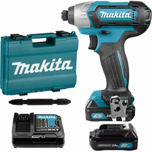 Makita Tournevis à percussion sans fil Li-ion CXT 10,8/12V/2,0Ah TD110DSAE