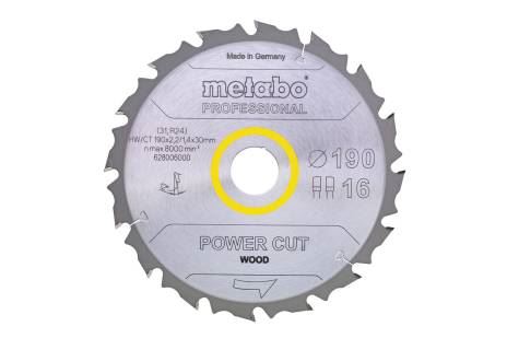 METABO Lame de scie carbure (pour KS 66, KSE 68 Plus) 190 x 30 mm, 16 dents 628006000