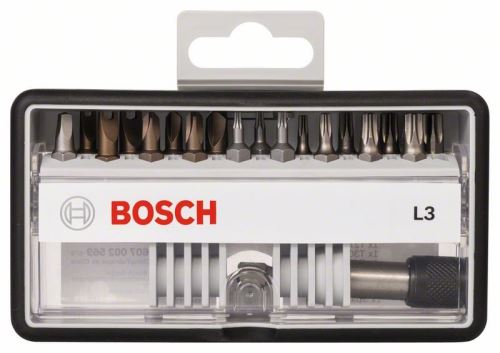 BOSCH (18+1) jeu d'embouts de tournevis Robust Line, L Extra-Hart 25 mm, (18+1) jeu d'embouts 2607002567