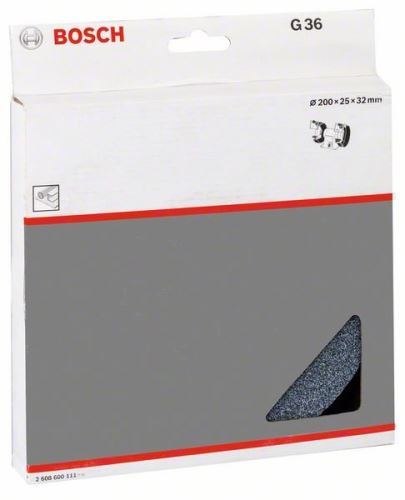 BOSCH Disque abrasif pour ponceuse double disque 200 mm, 32 mm, 36 2608600111