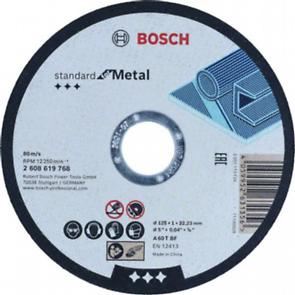 BOSCH Disque à tronçonner Standard pour métal 125 x 1 x 22,23 mm, droit 2608619768