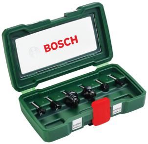 BOSCH jeu de 6 fraises carbure (Ø queue 6 mm) 2607019464