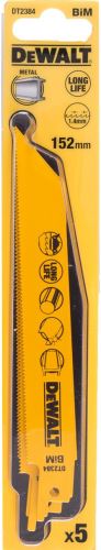 DeWALT Lame de scie universelle 152 mm - pour métaux, tôles, tuyaux et profilés jusqu'à 3 mm (5 pièces) DT2384