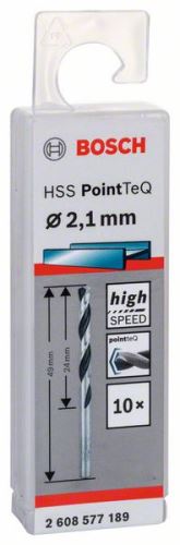 BOSCH Foret hélicoïdal HSS PointTeQ 2,1 mm (10 pièces) 2608577189