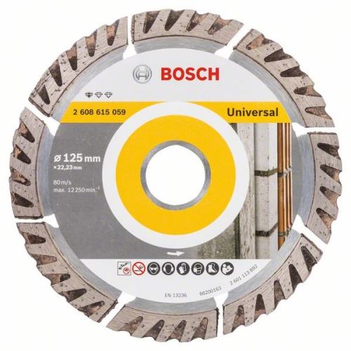 BOSCH Disque à tronçonner diamanté Standard pour Universel 125 × 22,23 125x22,23x2x10 2608615059