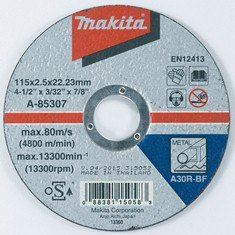 MAKITA lame de coupe en acier 115x2,5x22,23 mm A-85307