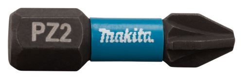 MAKITA embout de torsion 1/4" IMPACT NOIR PZ2, 25 mm 2 pcs B-63644