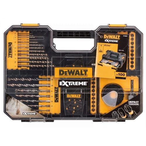 Ensemble d'accessoires/embouts DeWALT ; forets; couronnes / (100 pièces) DT70620T