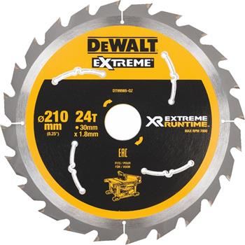 Lame de scie DeWALT (idéale pour les scies FLEXVOLT), 210 x 30 mm, 24 dents DT99565