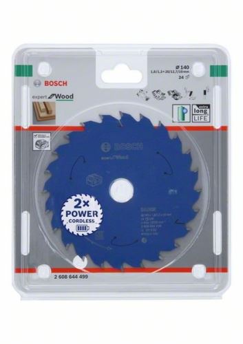 Lame de scie BOSCH pour scies sans fil ; Expert pour le bois 140x20x1,8/1,3x24T 2608644499