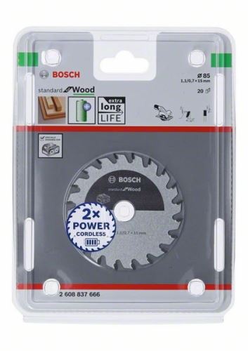 BOSCH Lame de scie pour scies à batterie 2608837666