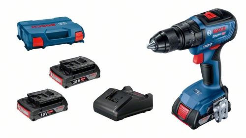 Bosch Kit professionnel : GSB 18V-50 + 3× GBA 2,0Ah + GAL 18V-20 dans L-Case 06019H5121