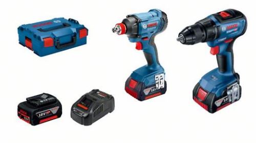 Coffret Bosch Professional : GSR 18V-50 + GDX 180-LI + 3× GBA 18V 5.0Ah + GAL 1880CV en L-BOXX136 06019G5227