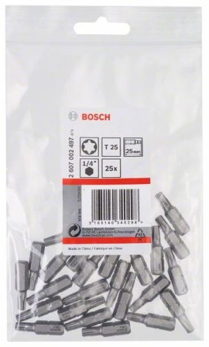 BOSCH Embout de tournevis extra dur Extra-Hart T25, 25 mm (25 pièces) 2607002497