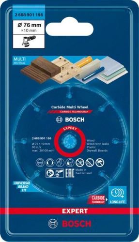 BOSCH EXPERT disque à tronçonner Carbure Multi Roue 76mm 2608901196