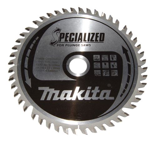 Lame de scie à bois MAKITA SPECIALIZED 160x2,2x20 mm 48 dents pour scies plongeantes B-32998