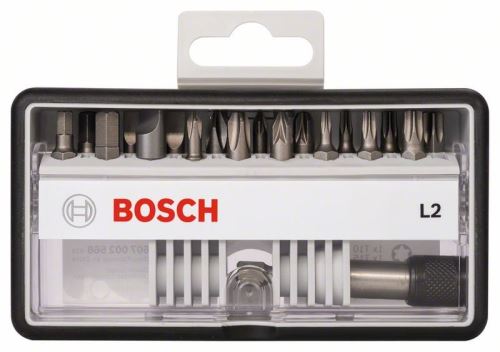 BOSCH (18+1) jeu d'embouts de tournevis Robust Line, L Extra-Hart 25 mm, (18+1) jeu d'embouts 2607002568