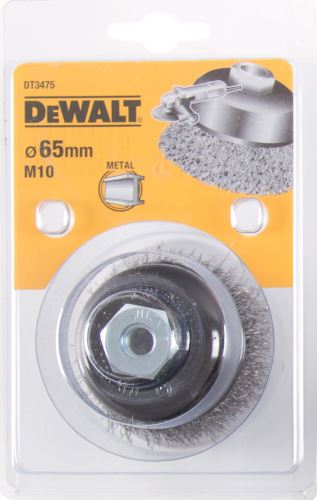 Brosse à disque métallique DeWALT, fils ondulés, pour meuleuse d'angle 100 x 26 mm (longueur de fil 26 mm) DT3489